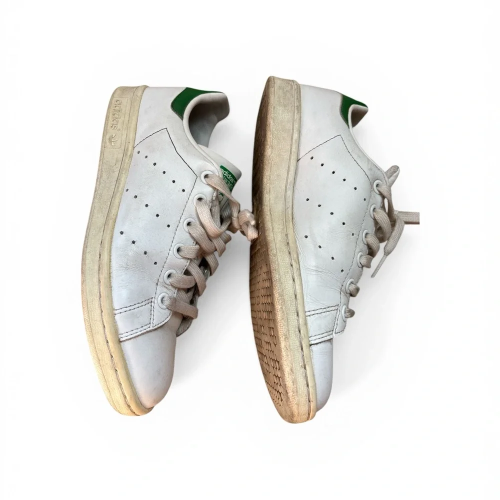 Adidas Stan Smith White and Green Classic Leather Sneakers Men’s Size 5